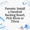 Decorative child stair handrail title card