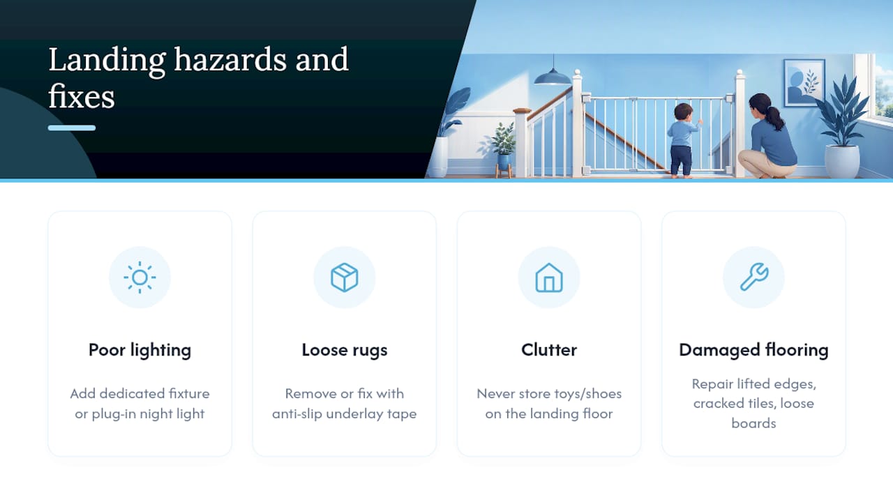 Four common stair landing hazards and fixes