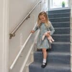 KiddieRail child handrail on home staircase
