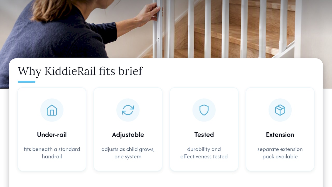 Why KiddieRail fits the brief on testing and longevity — overview diagram