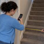 Tenant records staircase condition before moving in