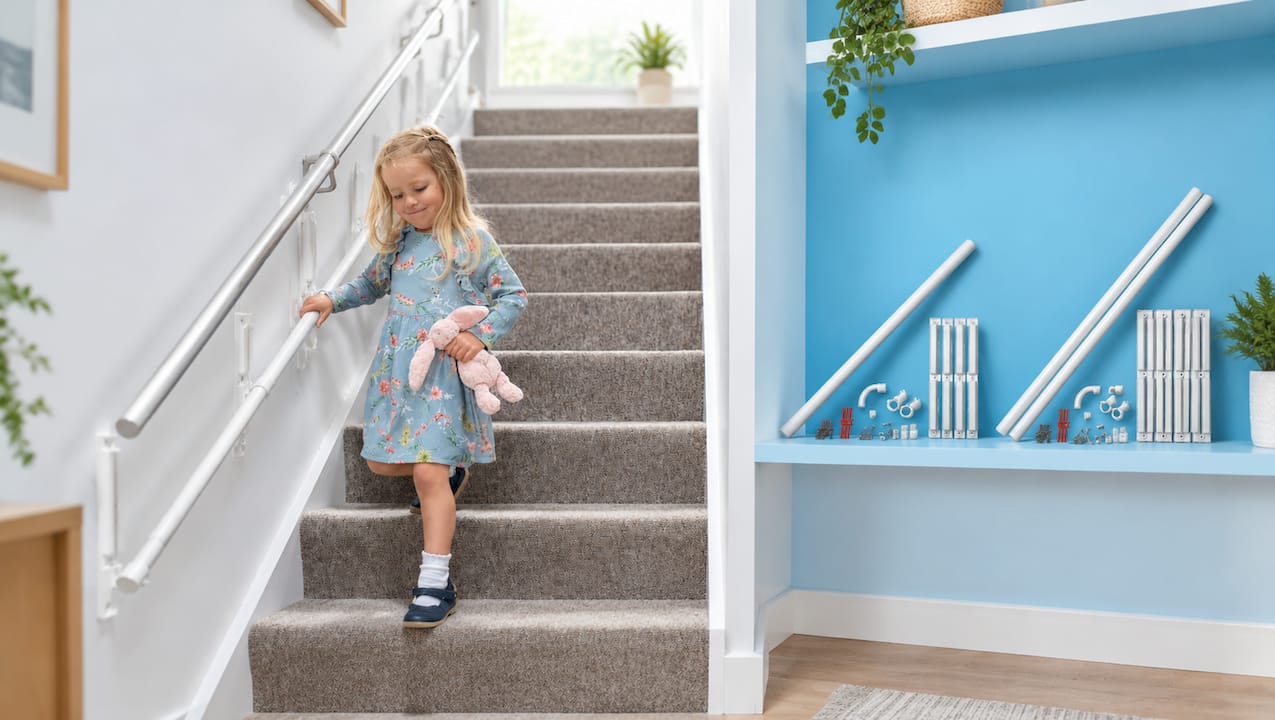 KiddieRail Adjustable Child Stair Handrail